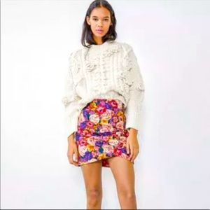 NWT ZARA floral mini skirt